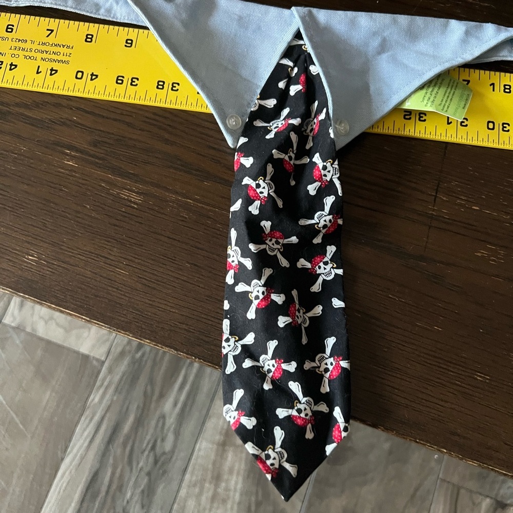 PETEYDESIGNS Dog pirate print Tie/NWT - Picture 9 of 10